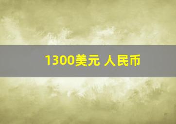 1300美元 人民币